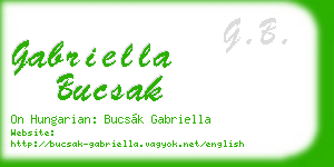 gabriella bucsak business card